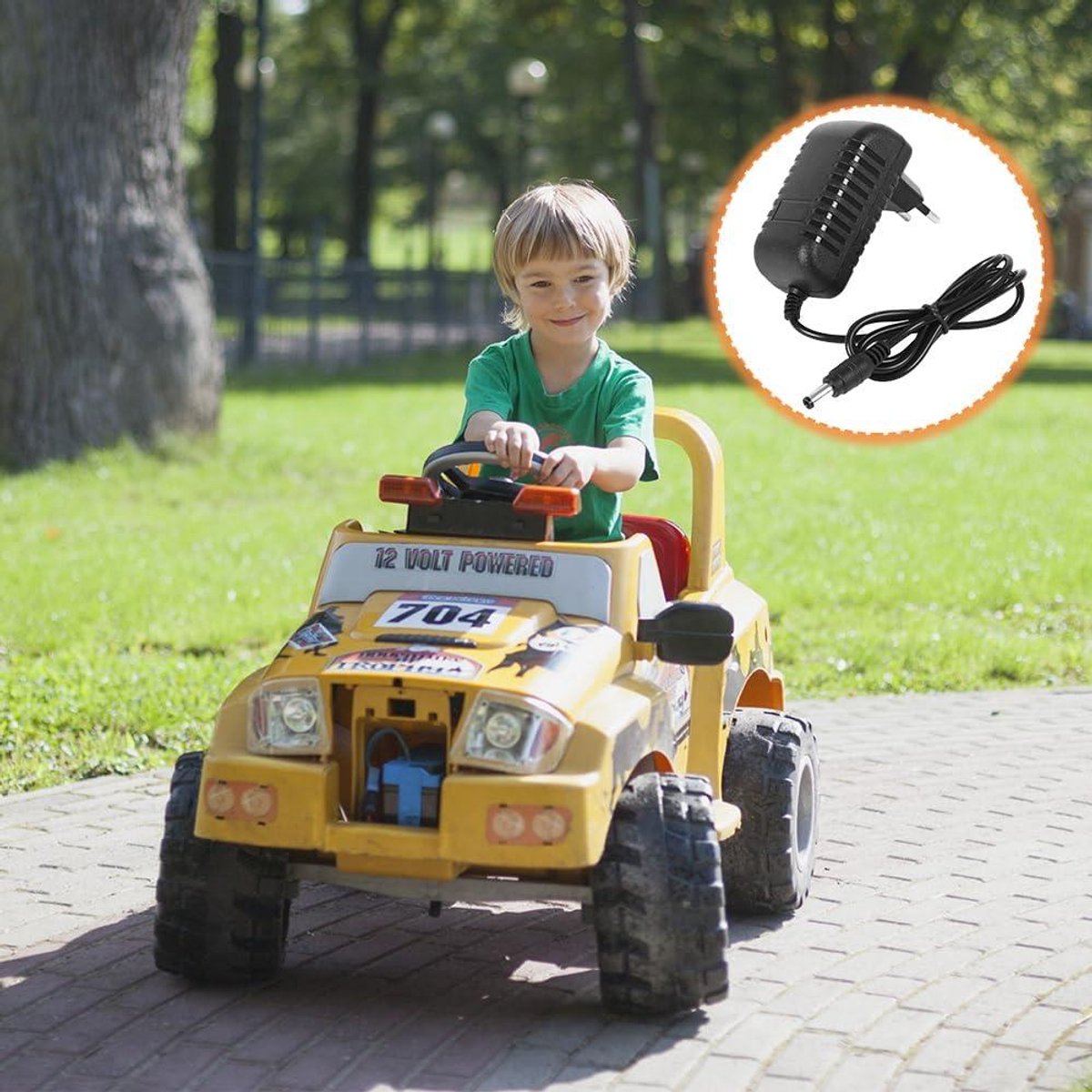 12v AC-DC Adapter (oa voor Rolly Toys, Audi R8 & Goodbaby auto's