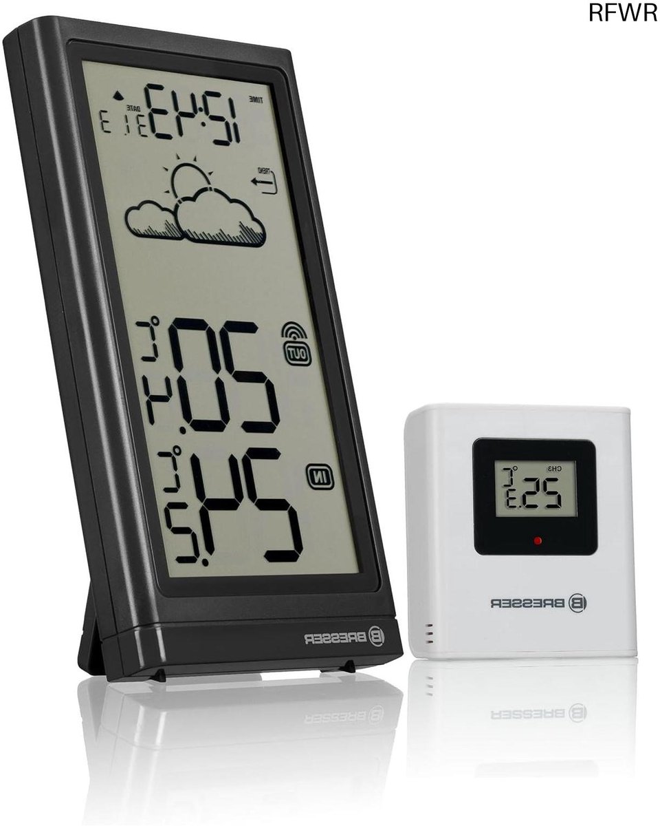 RFWR® Draadloos Weerstation met Buitensensor en Temperatuurweergave voor Binnen en Buiten