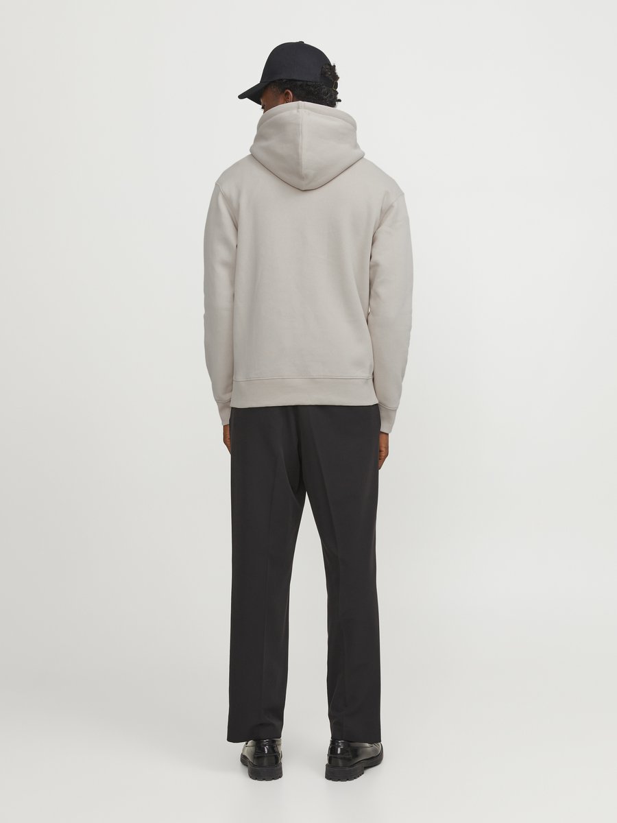 JACK & JONES Star jj sweat hood regular fit - heren hoodie katoenmengsel met capuchon - beige — afbeelding 3