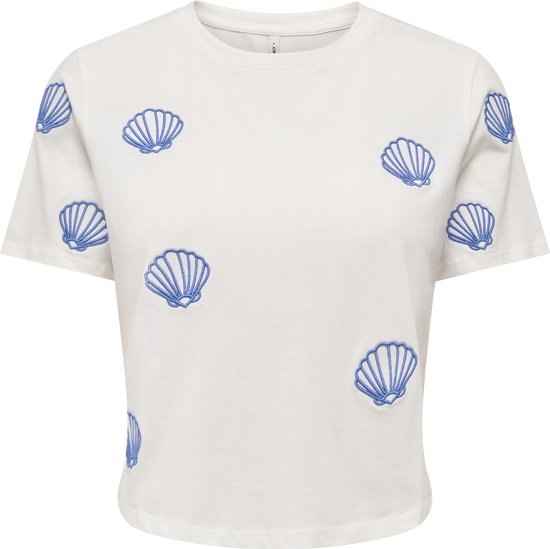 ONLY - ONLMARISSE S/S EMB TOP BOX JRS T-shirt pour femmes