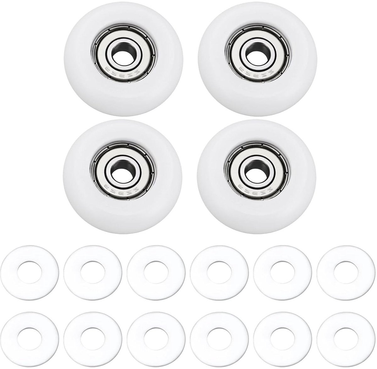 Allecto Plus - Set Machinaal bewerkte wielen 626Z Kogellager voor Gym Apparatuur - Geschikt voor Total Gym Wielen 2000 3000 3000 XL - 6x32x11mm met Spacers