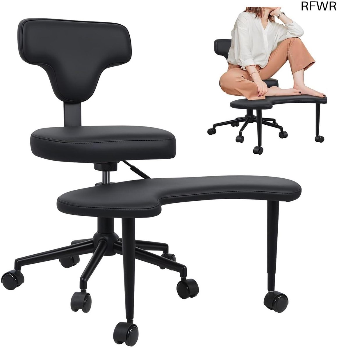 RFWR® Ergonomische Bureaustoel met Gekruiste Voeten en ... - Bol