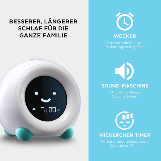 RFWR® Slaaptrainer voor Kinderen met Nachtlicht en Geluid - Moderne Digitale Wekker van RFWR — afbeelding 2