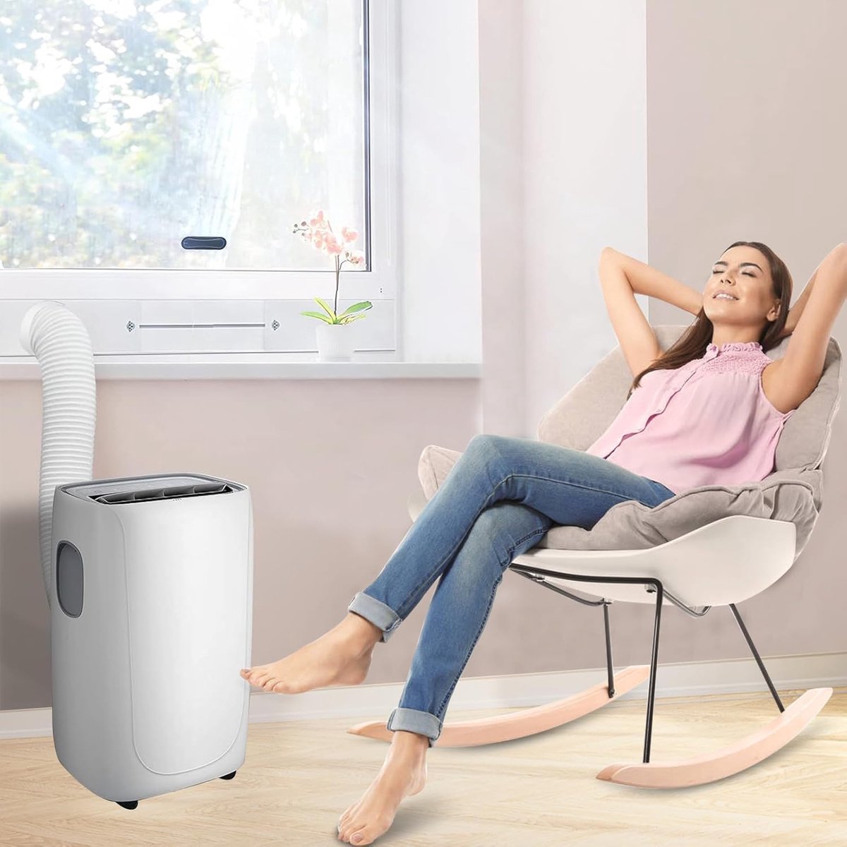 Koppelstuk Mobiele Airco Afvoerslang - Ø150Mm - Luchtafvoerslang - Plaat voor afvoerslang met een diameter van 15 cm - Voor verticale/horizontale schuiframen – foto 3