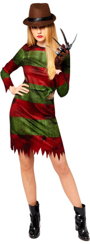 Halloween Kostuum Freddy Krueger Dames Officieel - Maat L