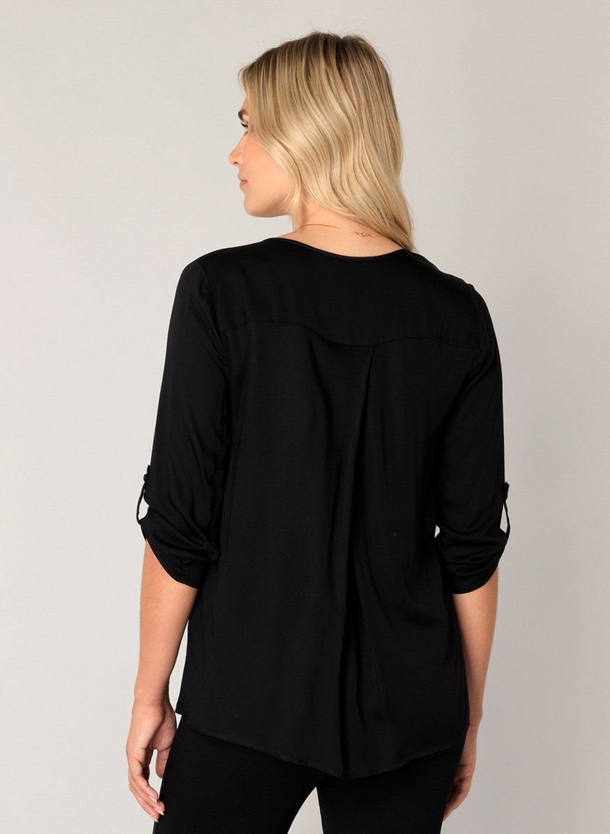 BASE LEVEL Yani Blouse - Black - maat 48