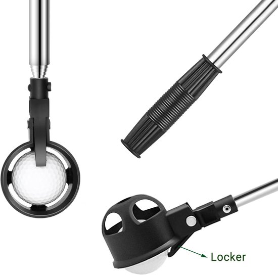 Golfballen Retriever - Roestvrijstalen telescopische uitschuifbare golfballen Retrievers - Water met golfbal ophaalsysteem Retriever Grijper Klauw Zuiggereedschap - Golfcadeau voor mannen van Merkloos — afbeelding 4
