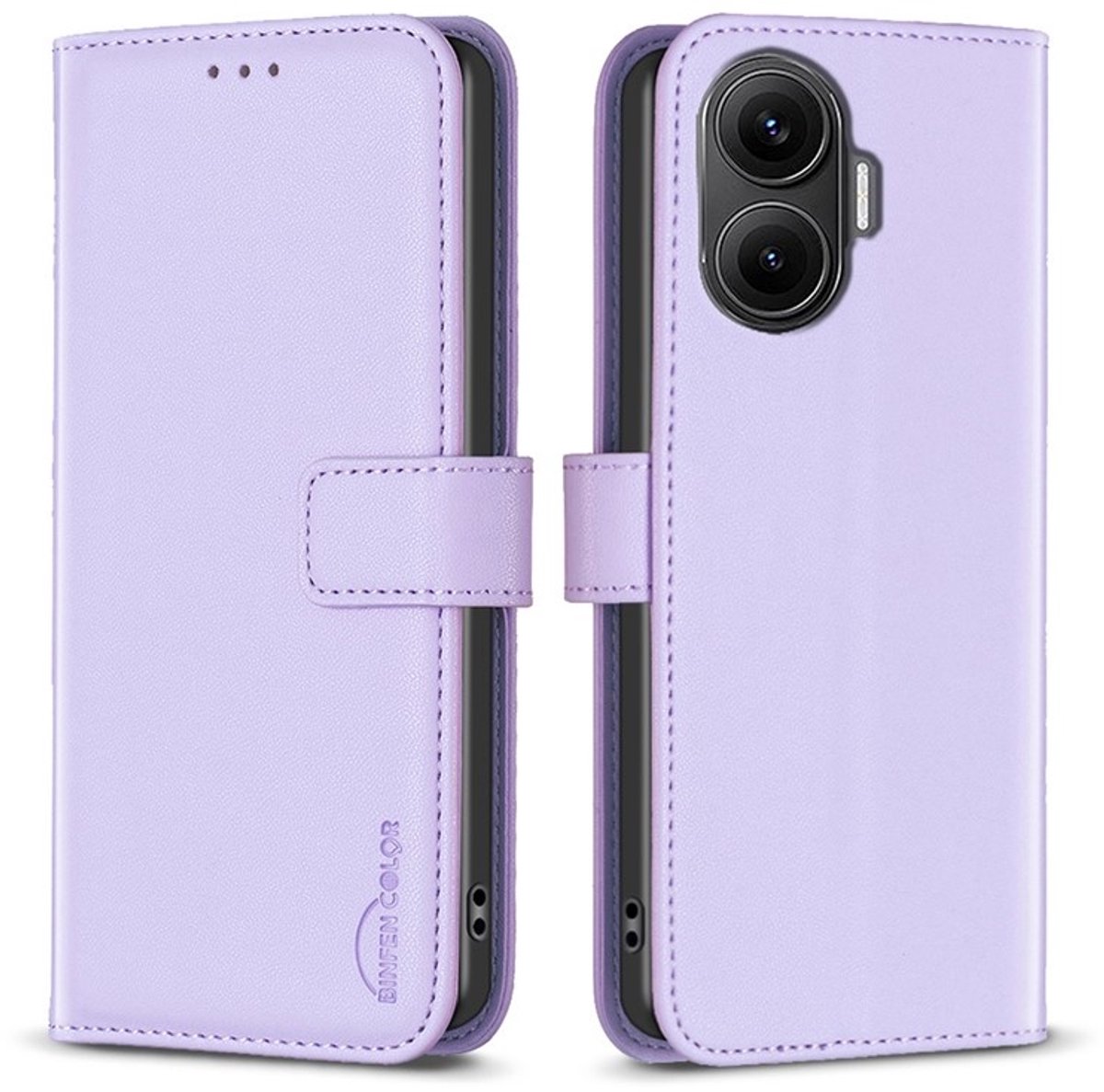 BINFEN Hoesje - Geschikt voor Xiaomi Poco F7 Hoesje - BINFEN Book Case - Lavendel