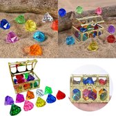 Uposao 24 Stuks Duiksteen Zwembad Speelgoed Kinderen Diamant Speelgoed Acryl Diamant Edelstenen Multi Kleur Edelstenen Zomer Onderwater Zinkend Duik Gooi Speelgoed Acryl Edelstenen Set voor Zwembad