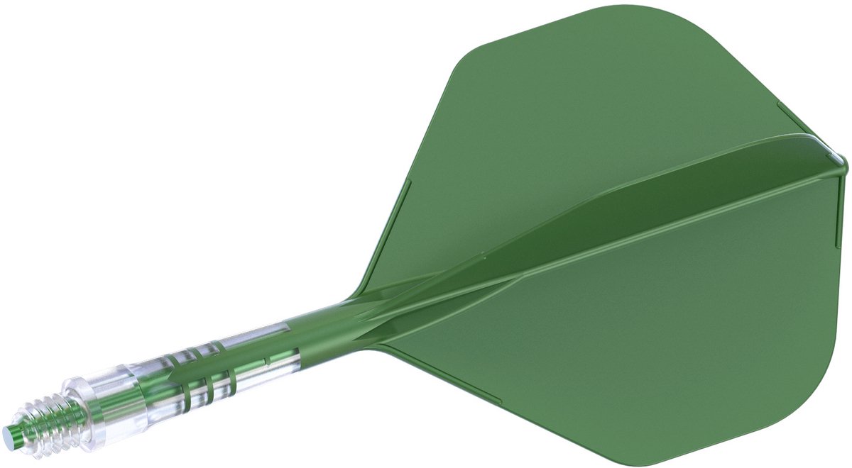 Cuesoul ROST T19 Integrated Dart Flights Big Standard Wing Carbon Green - Dart Flights Maat 5