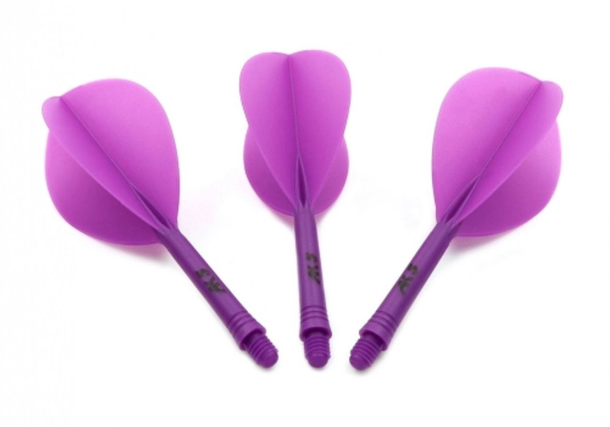 Cuesoul - Tero Flight System AK5 Rost Teardrop - Purple - Dart Flights S