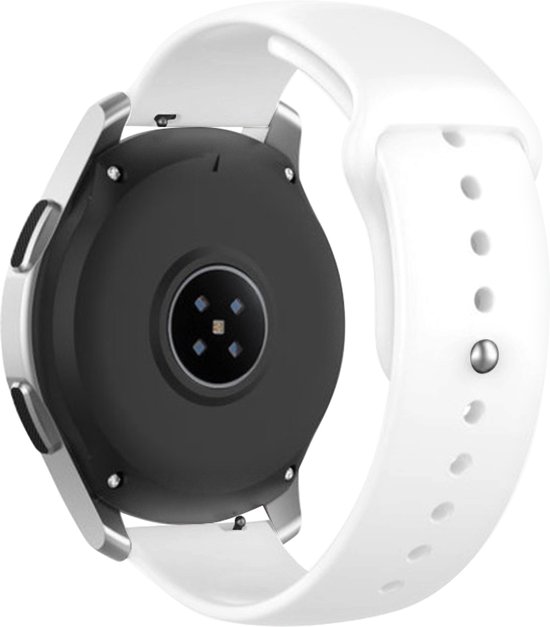 Bracelet Strap-it adapté au Samsung Galaxy Watch 5 40 mm bracelet en silicone lumineux (blanc) - Bracelet en silicone Galaxy Watch 5 40 mm - Incl. protection d'écran - Étui de protection pour étui - Étui rigide transparent à couverture complète