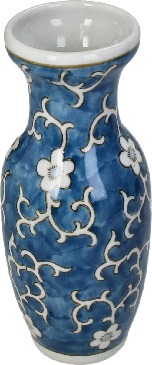 HD Collection Vaas Porselein Blauw 8,5x8,5x20,5cm Blue