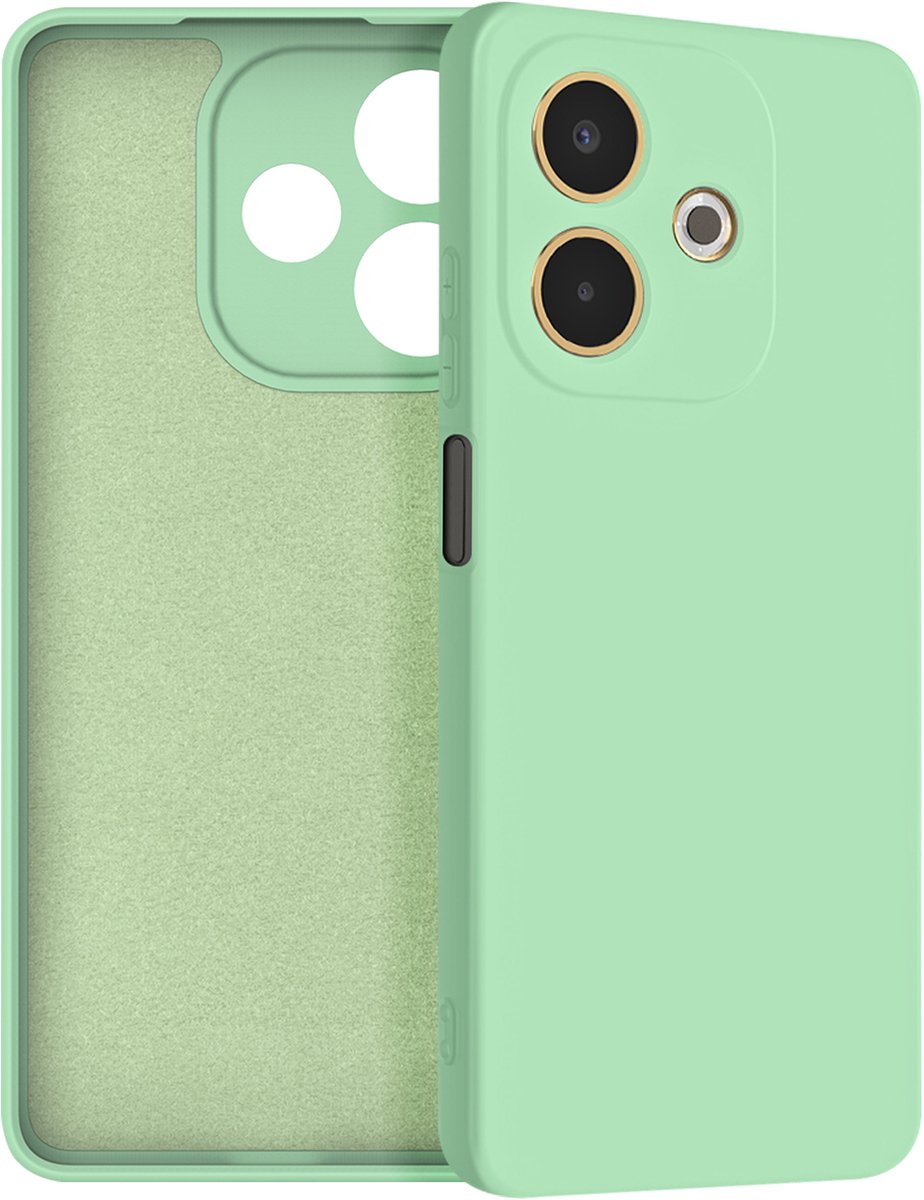 Avizar Hoesje Geschikt voor Oppo A5 Pro Bescherming Silicone Soft-Touch, Groen
