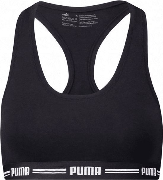 PUMA PUMA WOMEN RACER BACK TOP 1P HANG Soutien-gorge pour femme - Noir - Taille S