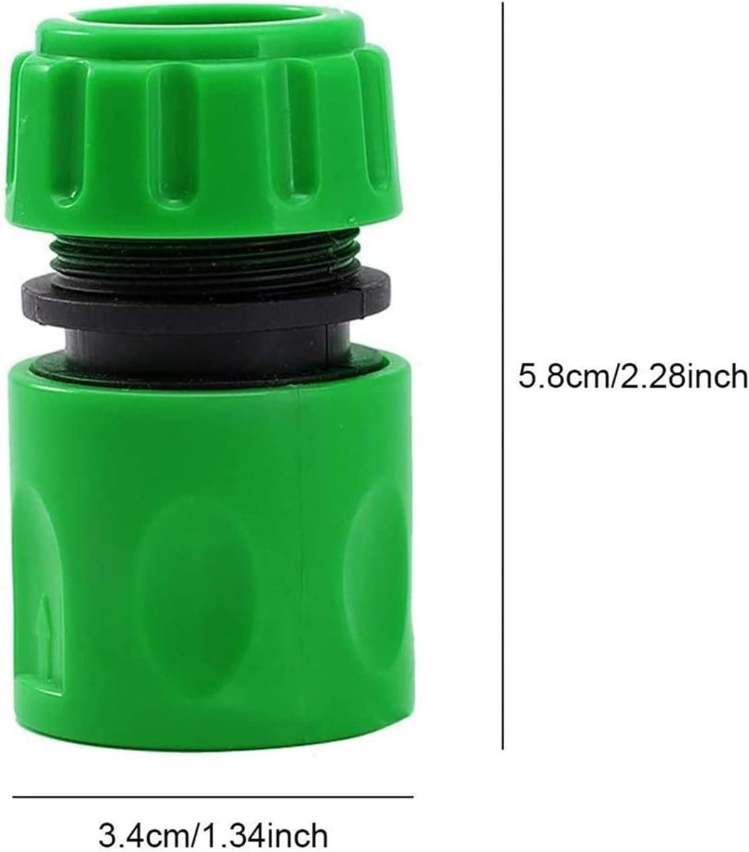 Tuinslang Koppelingen / Opzetstukken Set - Groen/Zwart - Snelkoppeling - Snelkoppelnippel - Waterslangkoppeling en Verbindingsstuk - Koppelstuk Bundel met O-ring - Slang Adapter - tuinslang garden – foto 3