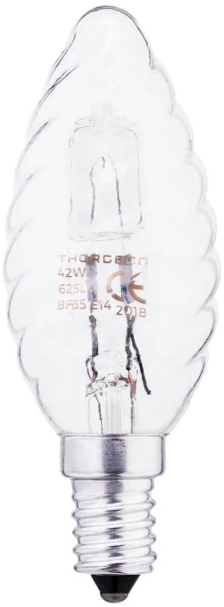 Thorgeon E14 Halogeen Kaarslamp | 42W 2700K 625LM 240V | Dimbaar