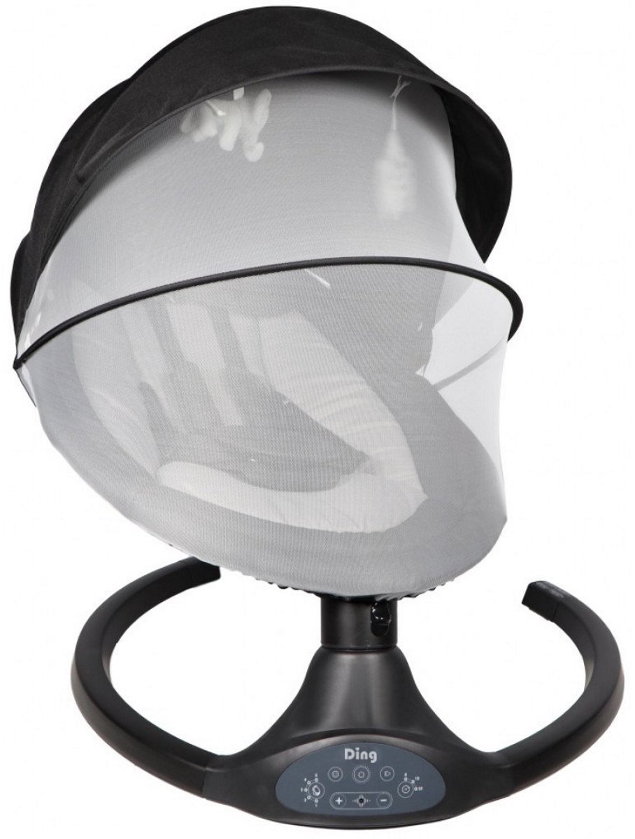 Ding Hugg Swing Babyschommel - Zwart - Draaibare babyswing - Met Muziek en Bluetooth — afbeelding 3