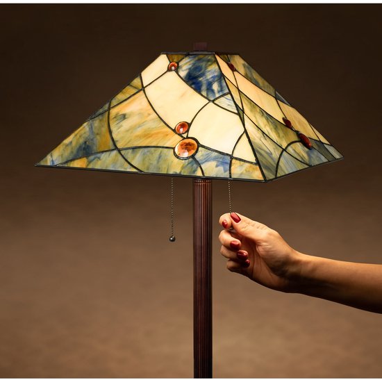 Tiffany Vloerlamp Sky Blue - Art Deco Trade