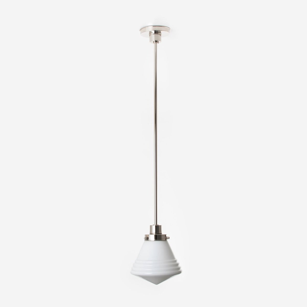 Coloured by Art Hanglamp Luxe School Small 20's Nikkel - Art Deco Trade