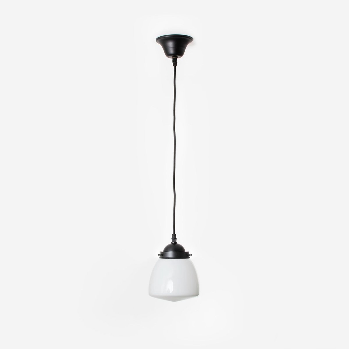 Coloured by Art Hanglamp aan snoer Schoolbol Small Moonlight - Art Deco Trade Zwart
