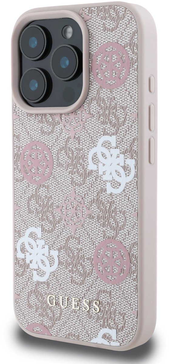 Guess iPhone 16 Pro Max Backcover hoesje Magsafe - Peony on 4G - Roze