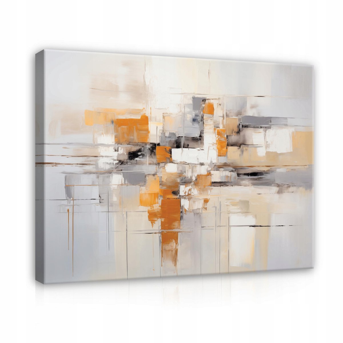 WALLARENA Canvas schilderij - 40x30 cm - moderne abstracte kunst voor de woonkamer multikleurig