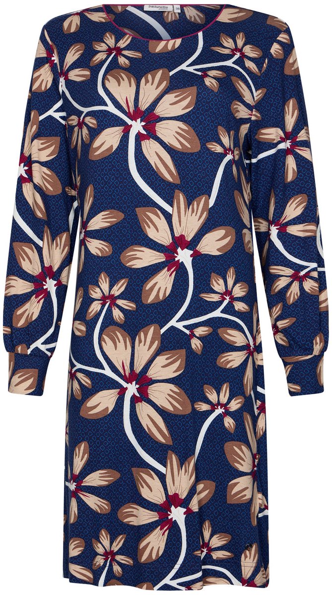 Pastunette Premium - Nachthemd - Midnight Bloom - Viscose - Blauw