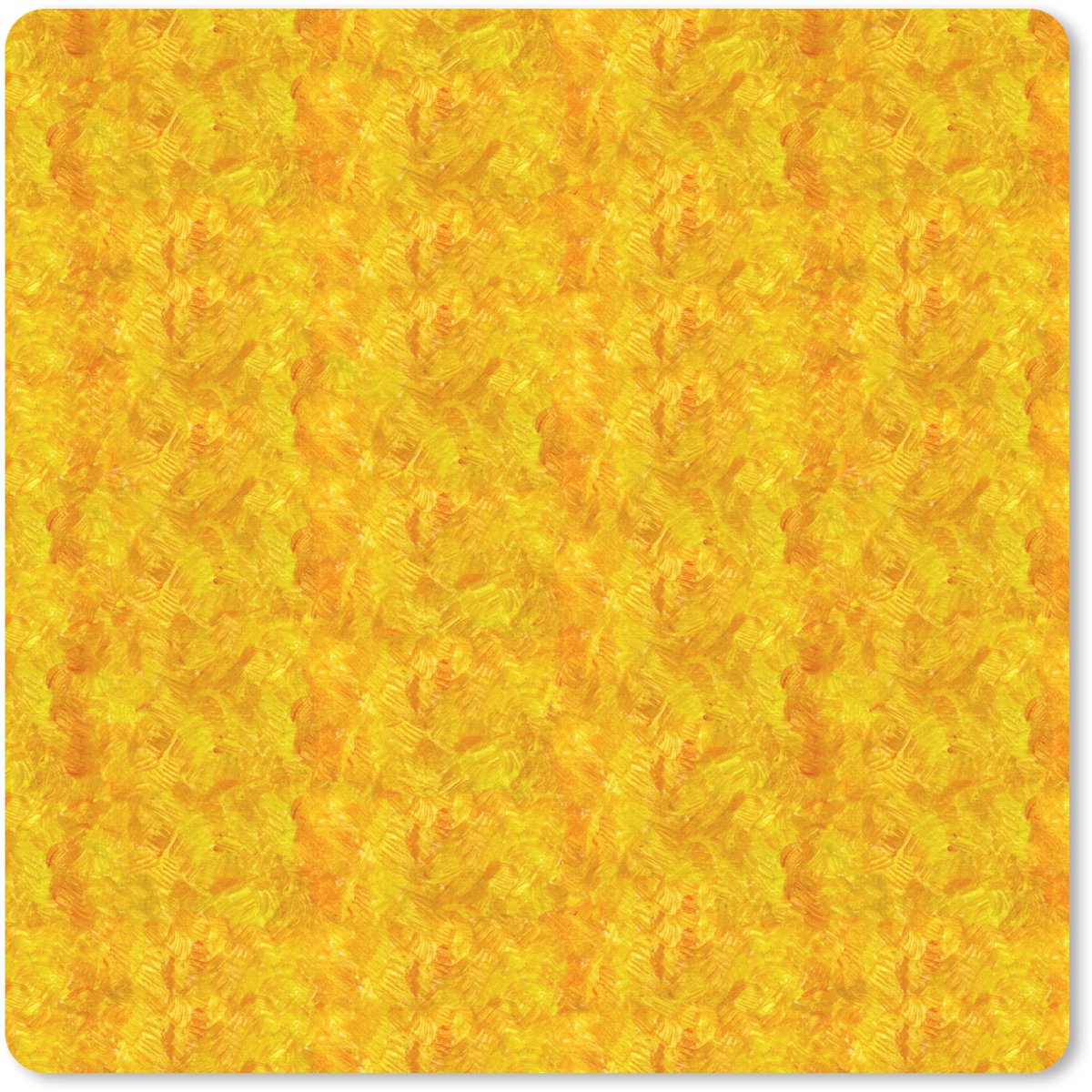 Muismat 20x20 cm - Mousepad Vloeiend - Olie - Verf - Geel - Muismatten