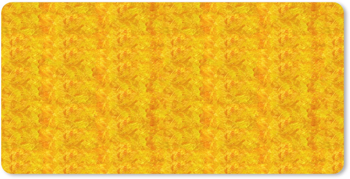 Muismat XXL 80x40 cm - Bureau onderlegger - Bureau mat Vloeiend - Olie - Verf - Geel - Bureaumat - Gaming mousepad xl - Bureaulegger groot - Computer deskmat