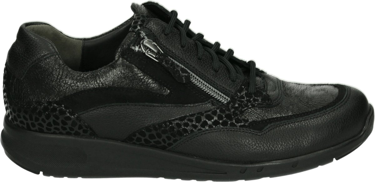 Durea - 6306 H - Lage sneakersDames sneakers - Kleur: Zwart - Maat: 42