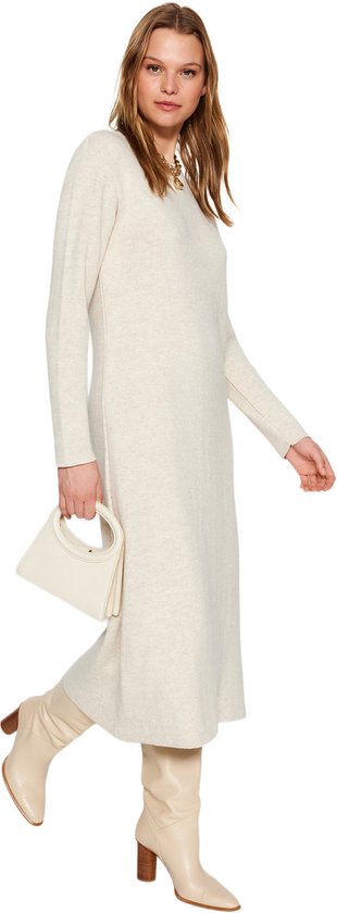 Robe en maille unie pierre Trendyol Tctaw24Eb00131