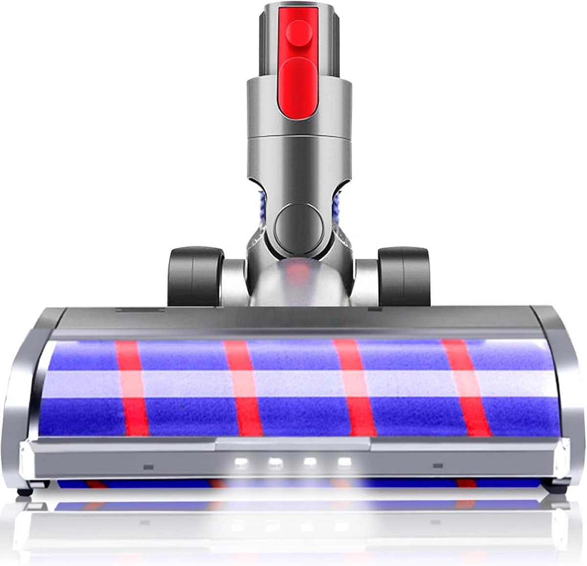 Vervangende onderdelen voor zachte roller-stofzuigerkop Geschikt voor Dyson v7 v8 v10 v11 v15 Animal Cyclone Absolute Fluffy Motorhead hardhouten vloer stofzuigeropzetstuk met 4 LED-lampjes [2025] Bal/slank type niet compatibel