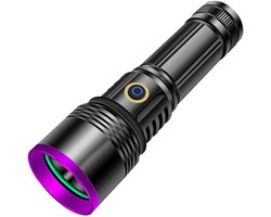 30W 365nm UV-zaklamp, USB-oplaadbaar, UV-licht, krachtige blacklight-zaklamp voor het detecteren van urine van huisdieren, het uitharden van hars, mineralen, bloedonderzoek, schorpioenen, steenslagonderzoek, Yooperlites, lekdetectie voor aircondition
