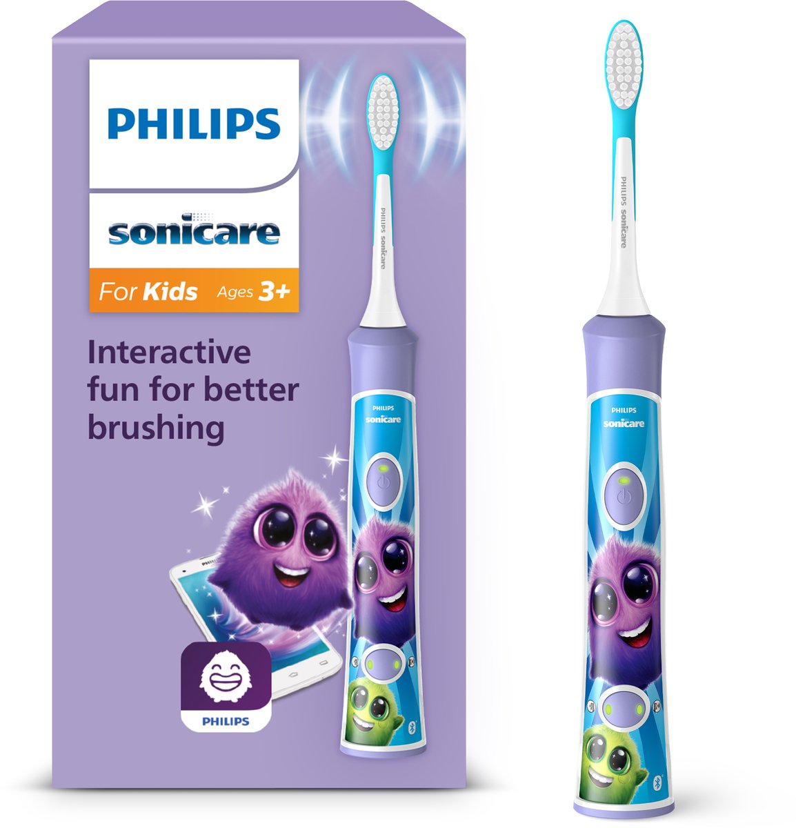 Philips Sonicare For Kids HX6322/12 Elektrische Tandenborstel met App - Philips - €46,95