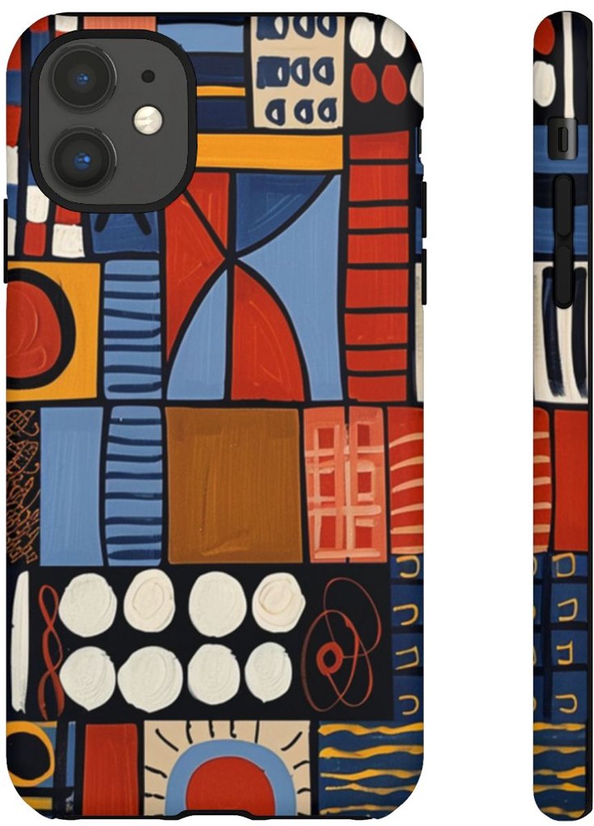 Kleurrijk Geometrisch Patroon – Telefoonhoesje Geschikt voor iPhone 11