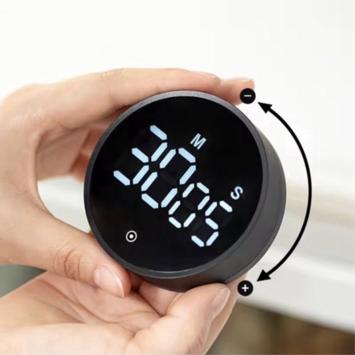 Digitale Kookwekker - Keukenwekker - Timer en Stopwatch - Eierwekker - Douche timer - Magneet - Met Draaiknop - Zwart — cadeau in Kookcadeaus - foto 2