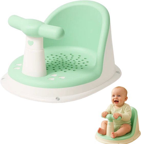 Antusias® SecureSit – Baby Badzitje – Met Sterke Zuignappen – Veilig & Ergonomisch Douche Stoeltje voor Baby’s – Anti-Slip & Comfort