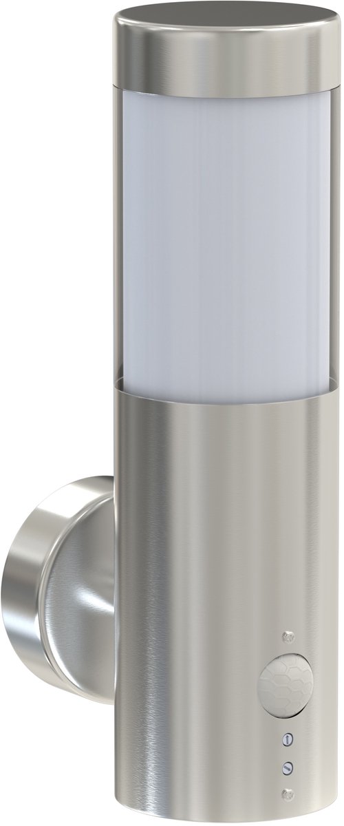 Luminize Buitenlamp met bewegingssensor - Wandlamp met sensor - 15x9x28cm - GU10 fitting - zilver