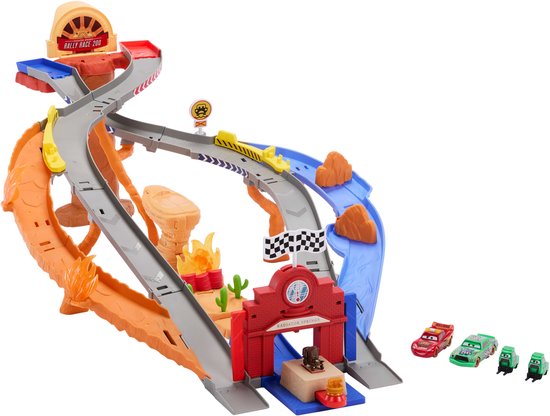Disney en Pixar Cars Radiator Springs Racen en Redden, Reddingsweg, Racebaan Speelset van Disney — afbeelding 5