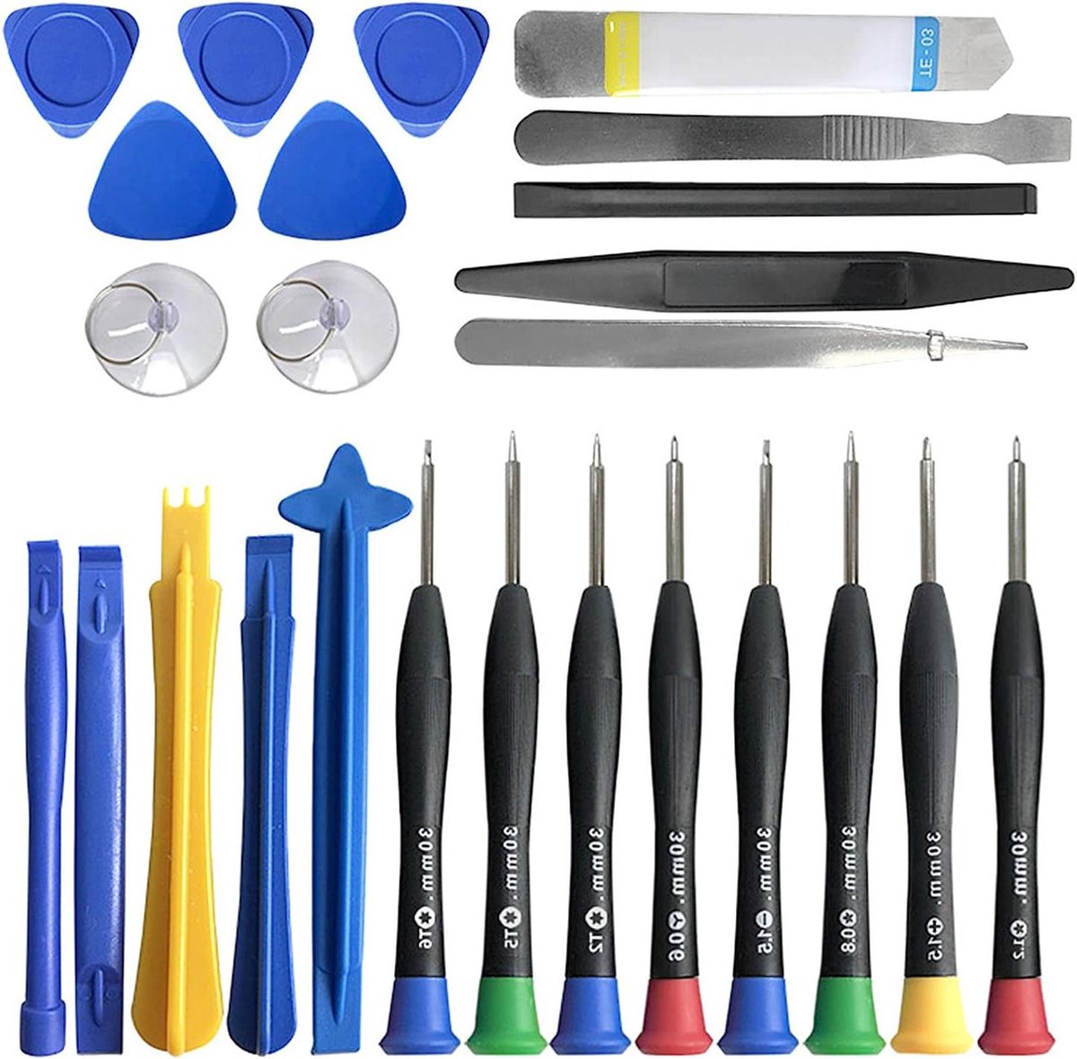 Allecto Plus - Mini schroevendraaierset reparatie mobiele telefoon - demontage gereedschap - 25-delige set - professionele kwaliteit