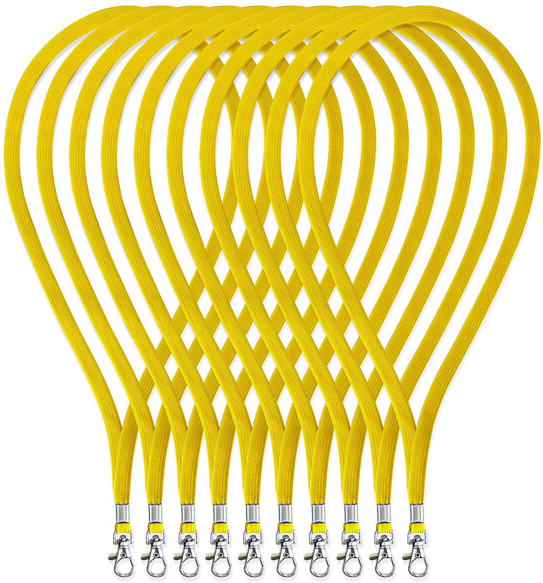 Ibenzoa® Nekband Sleutelbanden 100 Stuks met Draaisluiting voor ID-kaarten en Meer