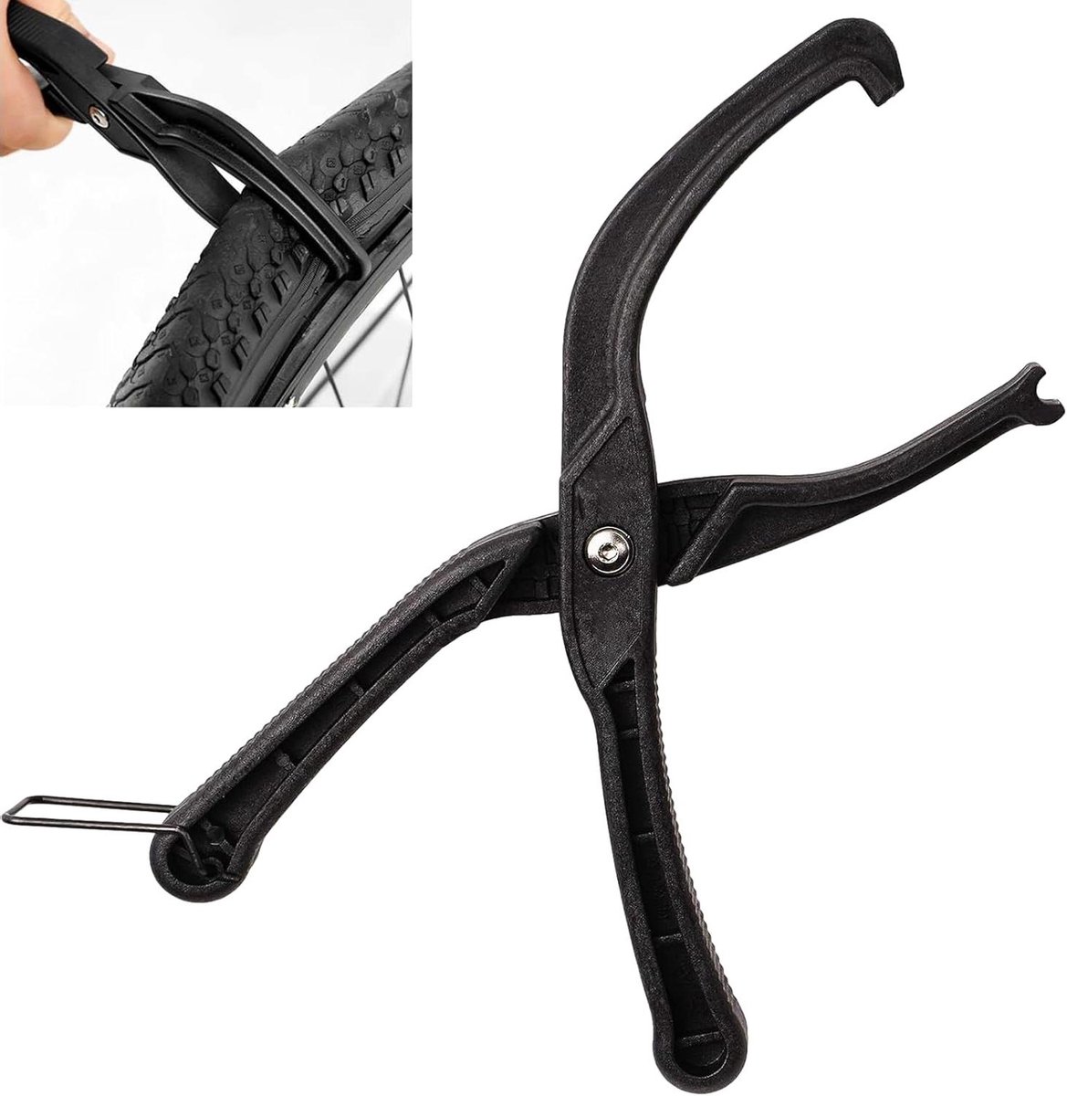 Allecto Plus - Bandenlichter voor fietsbanden en mountainbikes - Bandenmontage gereedschap voor fietsbanden - Fietsband reparatietool - Bandenlichter set met klem - Fietsband verwijderingsgereedschap