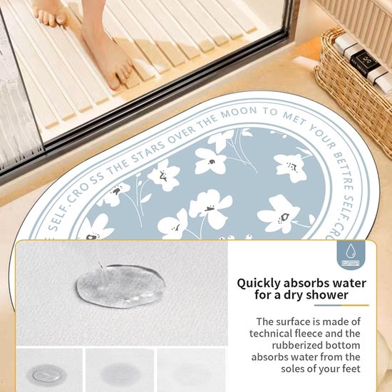 Antislip Hoekdouchemat met afvoergat, anti-schimmel, zacht pvc, sneldrogend, comfortabel, loofah douchemat voor binnen, gemakkelijk schoon te maken, 90 x 90 cm
