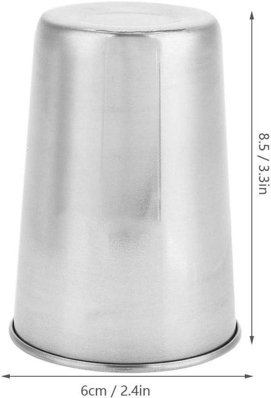 INTIRILIFE 5 x stapelbare roestvrijstalen bekers in 45 ml, voor INTIRILIFE 5 x stapelbare roestvrijstalen bekers in 45 ml, voor