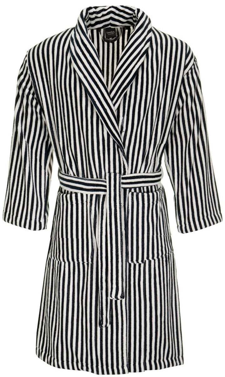 Linolux Badjas Velours Fiore Stripe Navy S