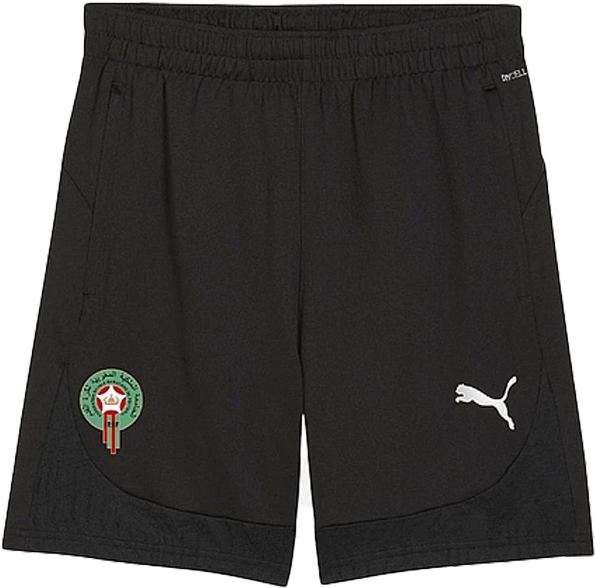 Marokko teamfinal training shorts in de kleur zwart.