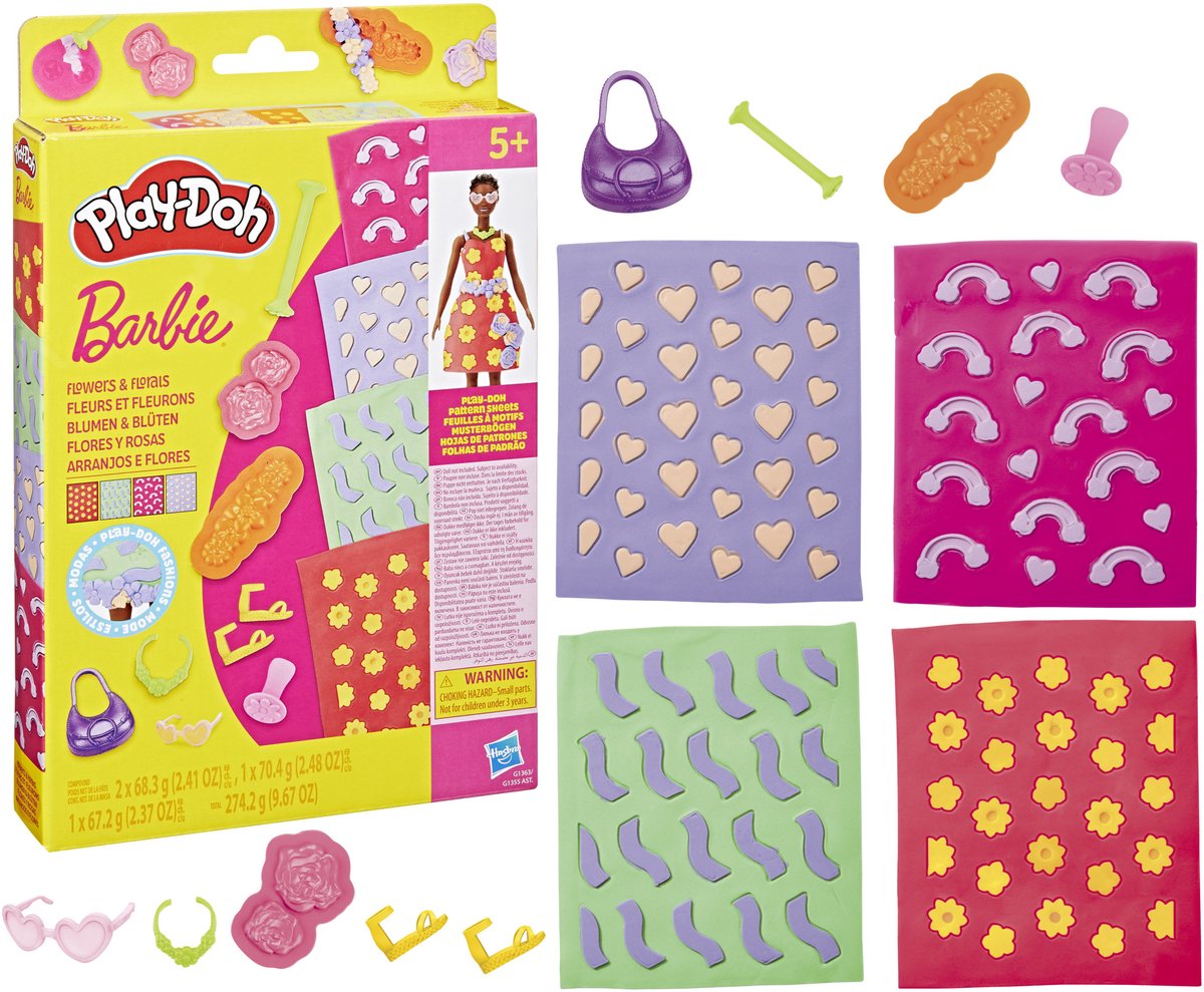 Play-Doh-patronenpakket Barbie Fleurige bloemen - Navulset - Boetseerklei — cadeau in Cadeau-ideeën - foto 2