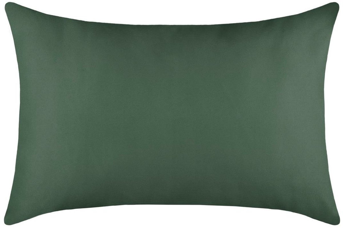 Stof Textile sierkussen Hawaii - donkergroen - 40 x 60 cm - bank kussens - binnen/buiten - polyester