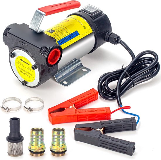 Dieselpomp, oliepomp, dieselpomp, 230 V, 50 l/min, elektrische olieafzuigpomp, 200 W, zelfaanzuigend, complete set met draaischarnier, oliepomp, voor het pompen van diesel en paraffine